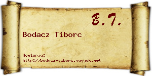 Bodacz Tiborc névjegykártya